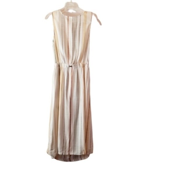 NEW RVCA Arizona Large Striped Cut-Out Sleeveless Partially Lined Dress‎ Pockets - Picture 8 of 15